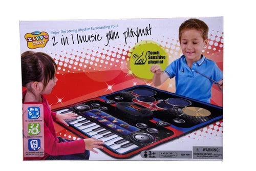 Piano and Drum Set Music Mat